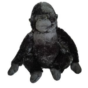 Destination Nation Gorilla Plush Toy Bean Bottom Black Ape Stuffed Animal Monkey